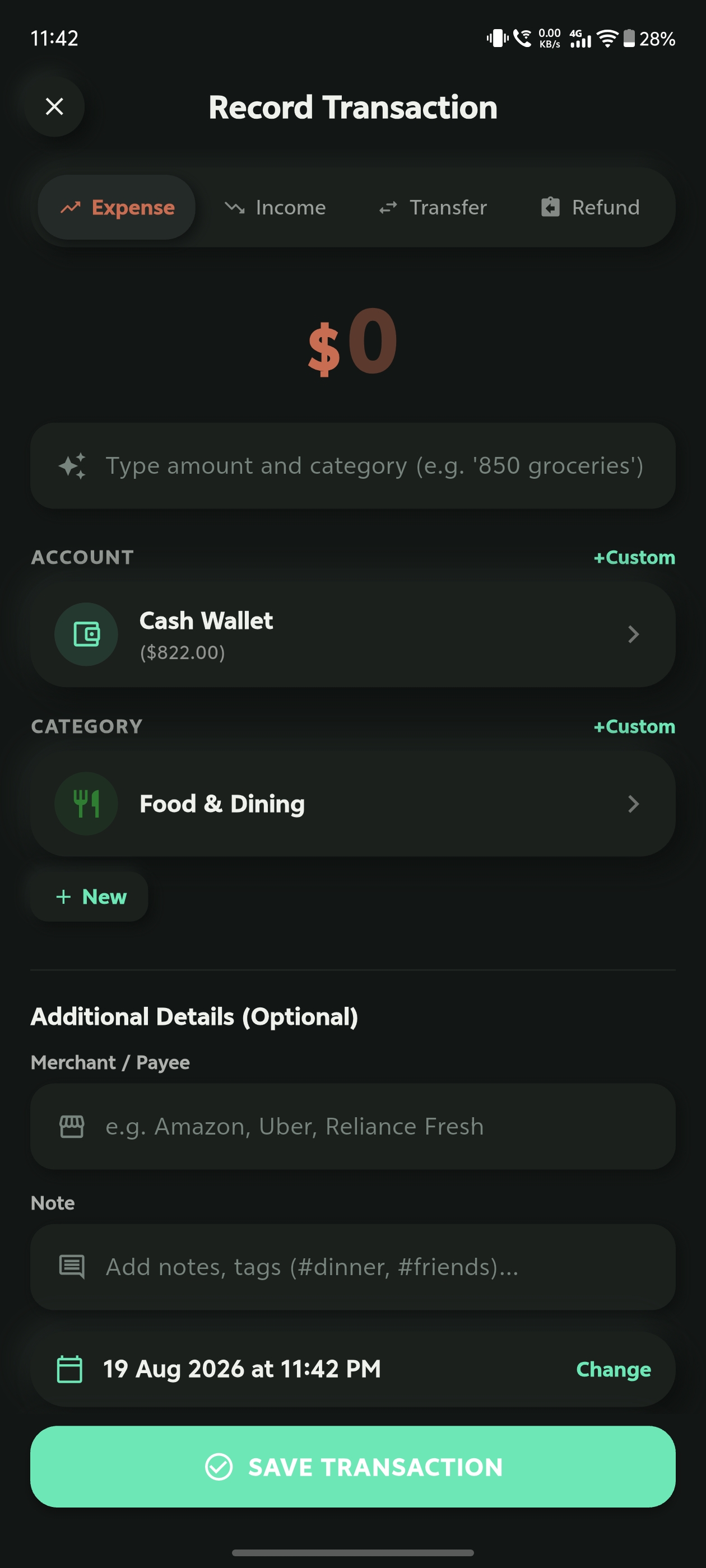 Money Planner - Fast Expense & Income Logging